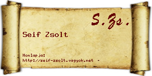 Seif Zsolt névjegykártya