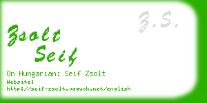zsolt seif business card